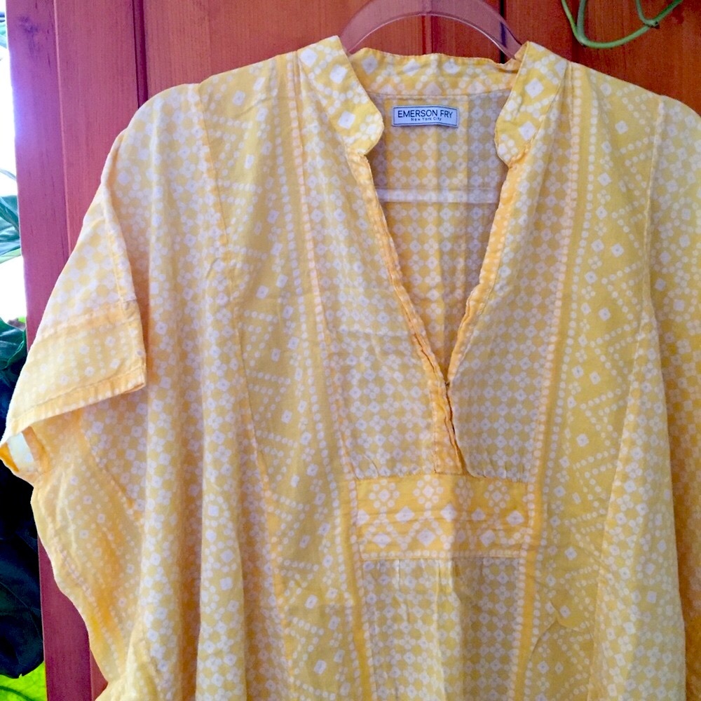 Emerson Fry Short Yellow Caftan